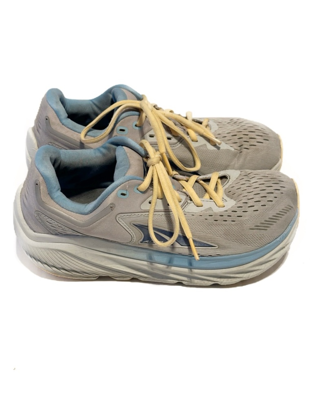 Altra Via Olympus Road Running Shoe in Light Gray and Blue